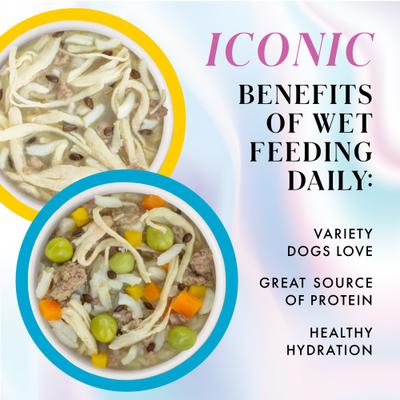 Show full view: Pamper Like Paris Variety Pack Non-GMO Chicken Dinner Shredded Wet Dog Food, 2.75-oz cup, case of 10 slide 4 of 11