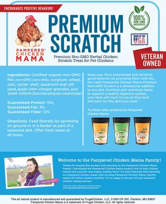 Show full view: Pampered Chicken Mama Scratch Chicken Feed, 10-lb bag slide 6 of 9