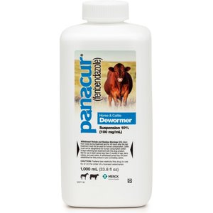 Panacur Suspension Horse Dewormer, 1 liter bottle
