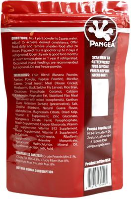 Show full view: Pangea Fruit Mix Gecko Diet with Insects Food, 16-oz bag slide 3 of 4