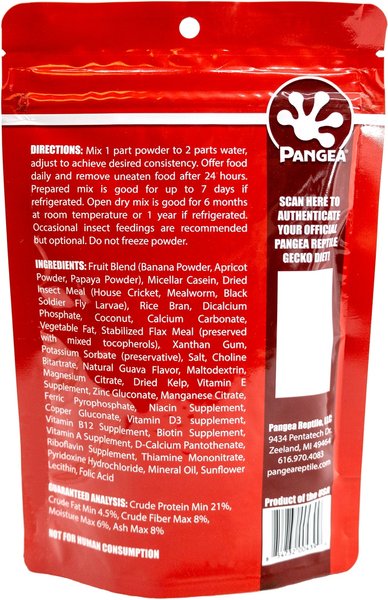 Show full view: Pangea Fruit Mix Gecko Diet with Insects Food, 8-oz bag slide 3 of 7