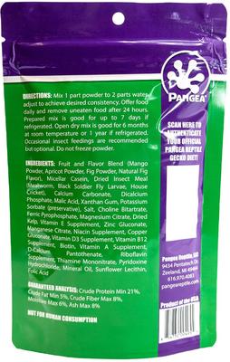 Show full view: Pangea Gecko Diet with Fig & Insects Gecko Food, 8-oz bag slide 3 of 4