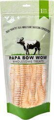 Papa Bow Wow Wholesome Treats Trachea 12-inch Natural Dog Chew Treats, 1-lb bag