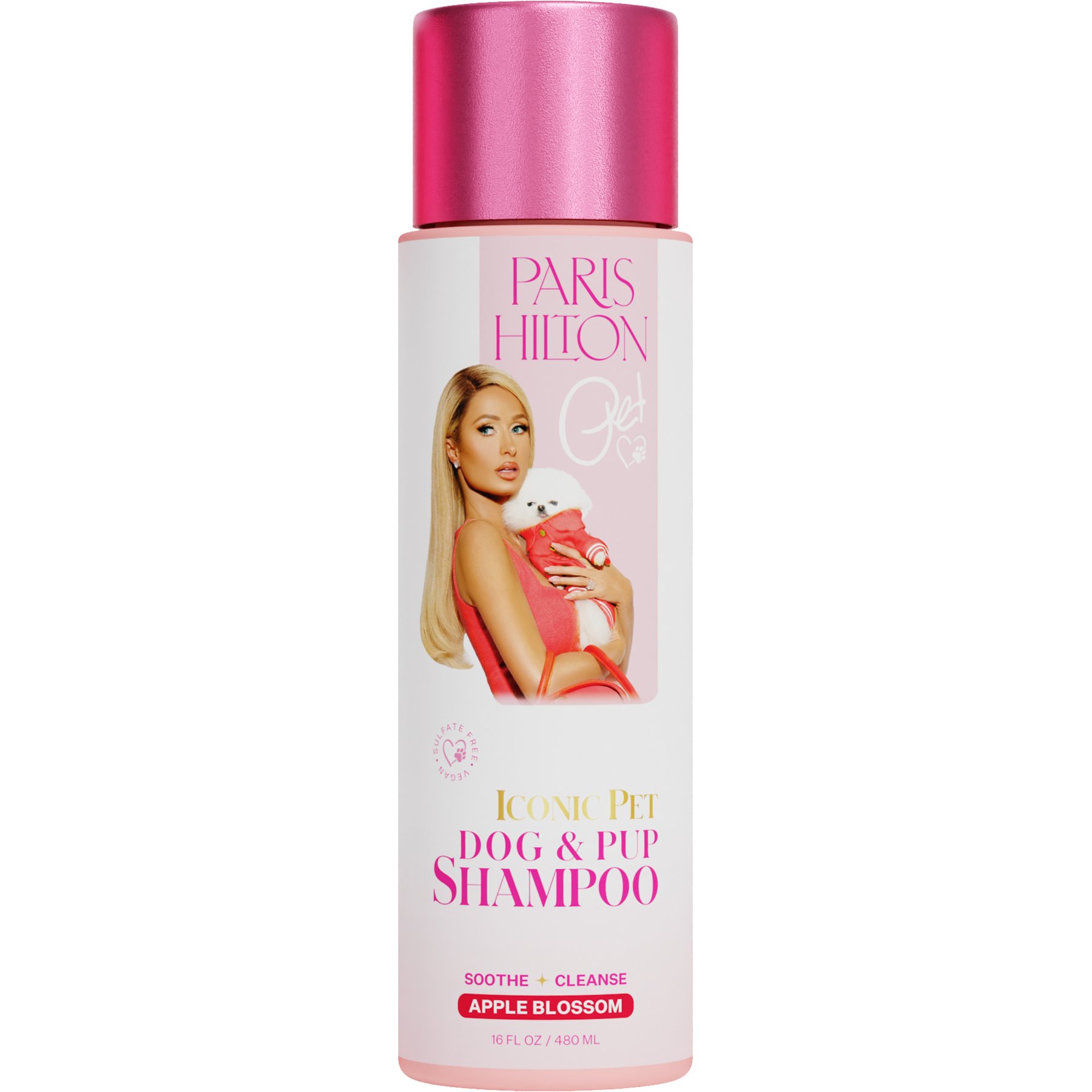 Paris Hilton Pet Iconic Pet Dog Shampoo, Sweet Pea & Vanilla Scent, 16-fl oz bottle