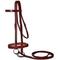 Show in main carousel: Paris Tack Classic Flat English Hunter Bridle with Laced Reins, Chestnut, Cob slide 1 of 4