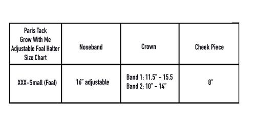 Show full view: Paris Tack Double Layered Leather Adjustable Horse Foal Halter & Extra Crown, Black slide 3 of 4