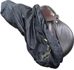 Paris Tack Premium Embroidered Nylon All Purpose English Saddle Cover with Fleece Lining, Black slide 2 of 3