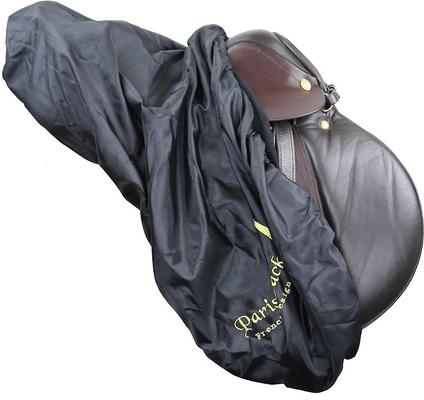 Show full view: Paris Tack Premium Embroidered Nylon All Purpose English Saddle Cover with Fleece Lining, Black slide 2 of 3