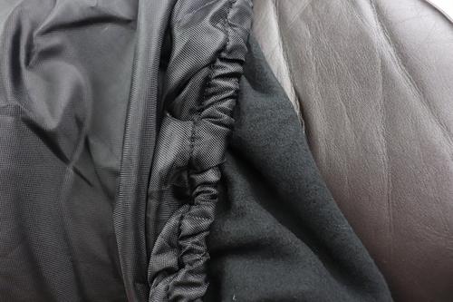 Show full view: Paris Tack Premium Embroidered Nylon All Purpose English Saddle Cover with Fleece Lining, Black slide 3 of 3