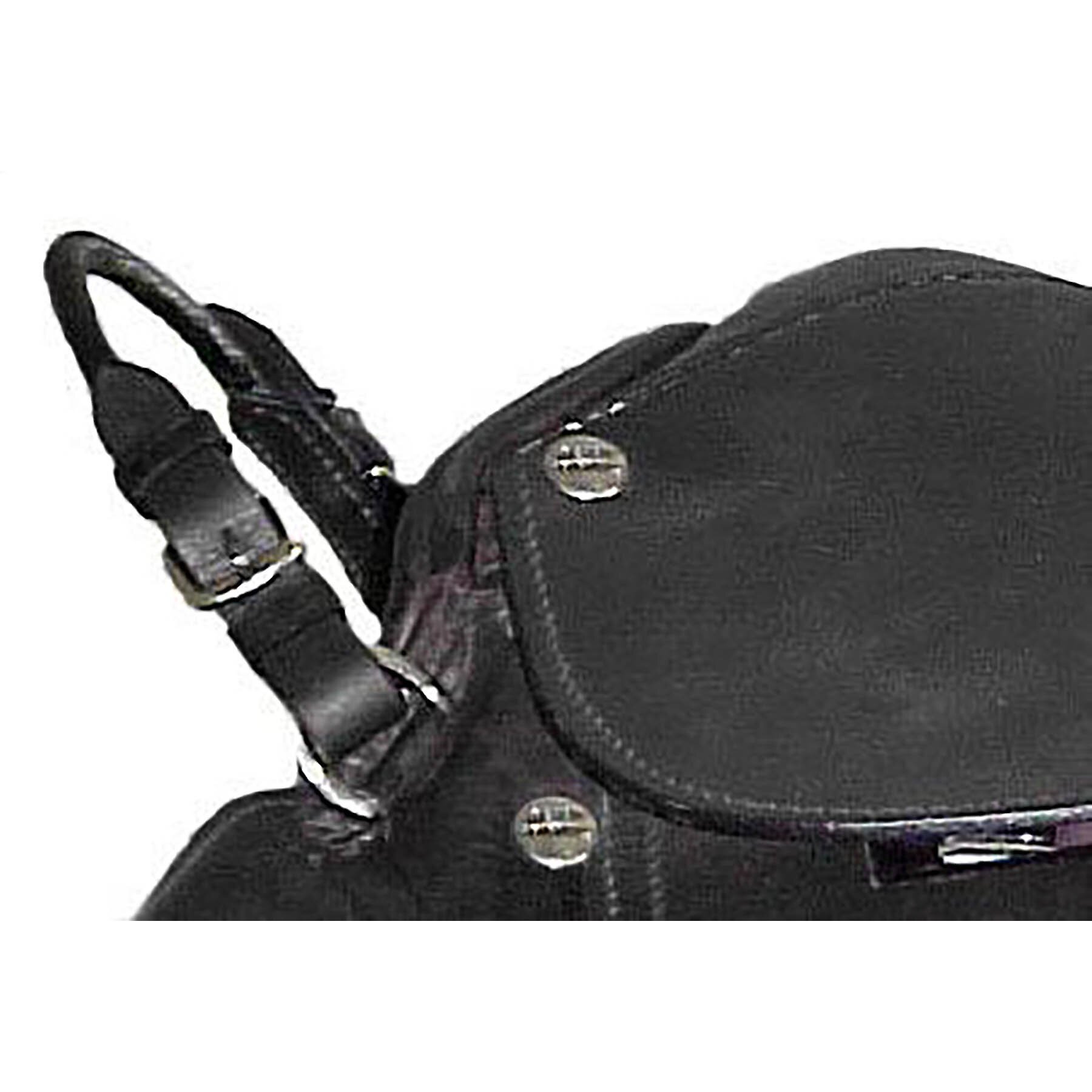 Paris Tack Rolled Horse Saddle Grab Strap, Black