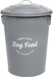 Park Life Designs Andreas Dog Food Storage Container, Grey, 25-lb