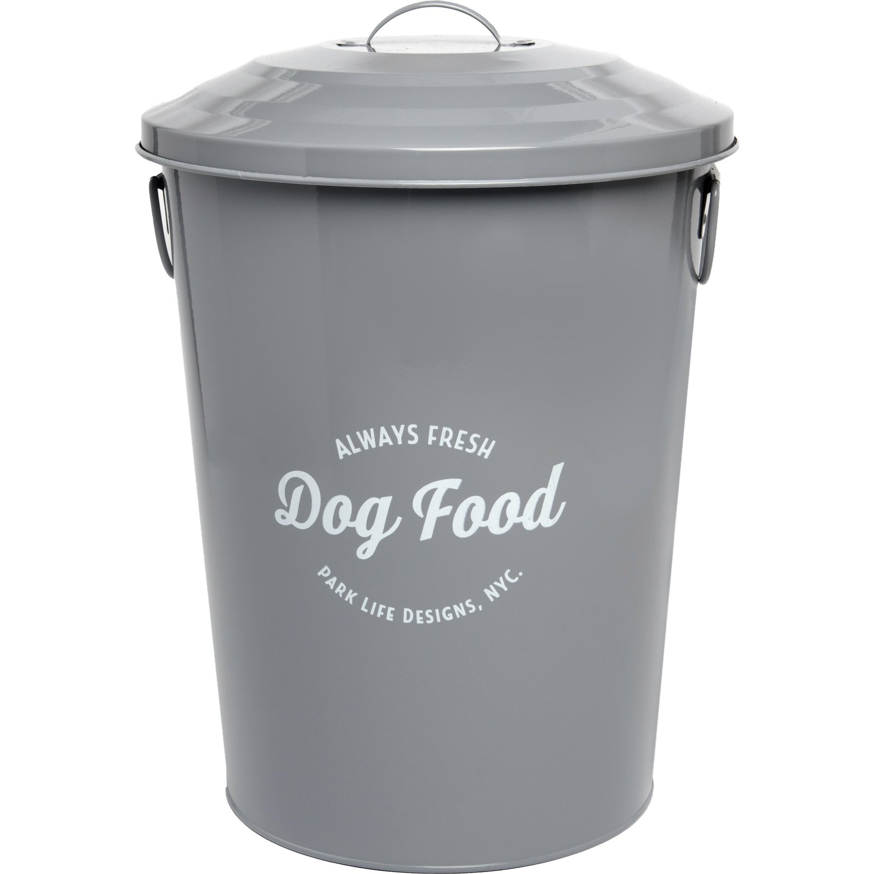 Park Life Designs Andreas Dog Food Storage Container, Grey, 25-lb