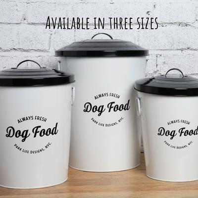 Show full view: Park Life Designs Andreas Dog Food Storage Container, White, 17-lb slide 4 of 7