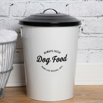Show full view: Park Life Designs Andreas Dog Food Storage Container, White, 17-lb slide 3 of 7