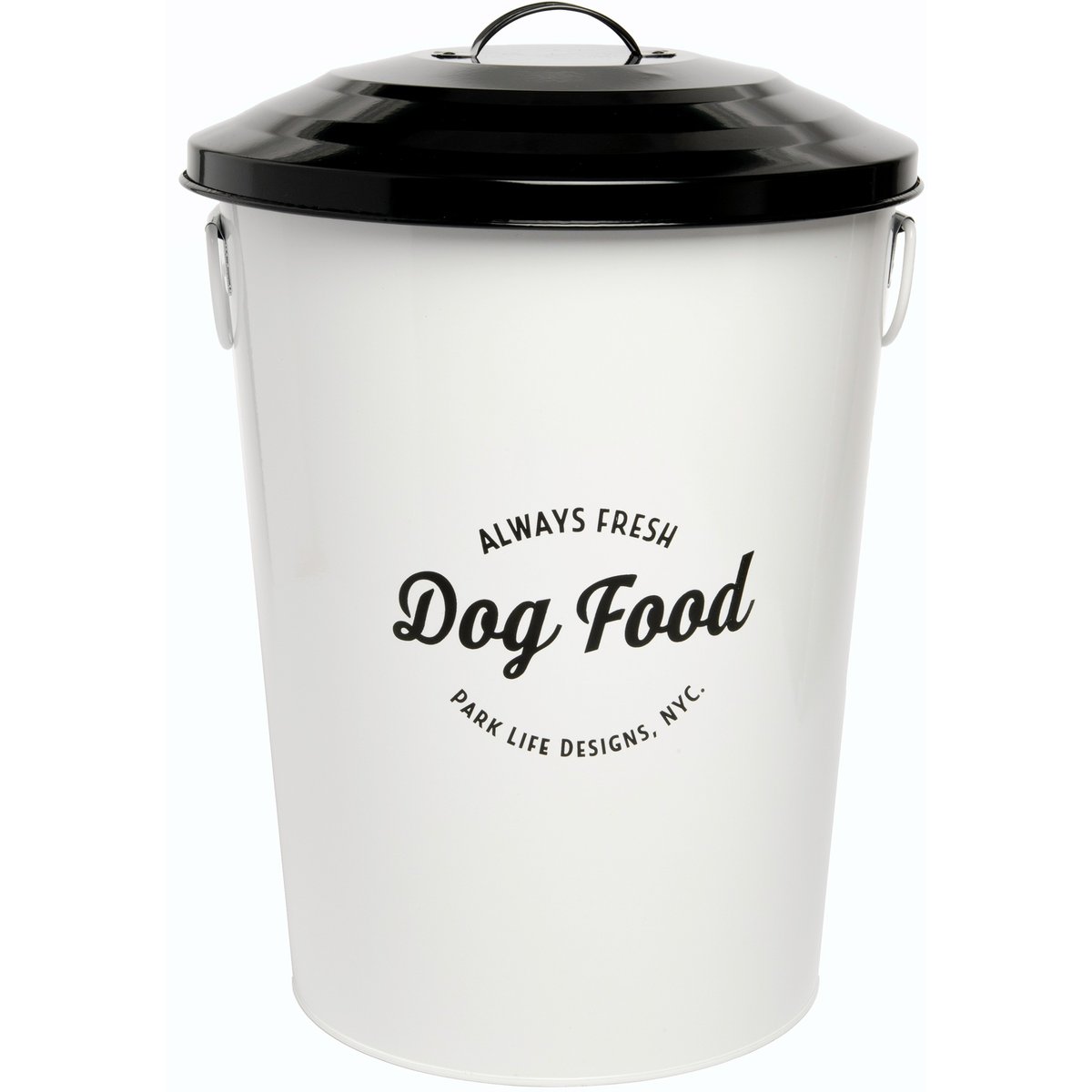 Park Life Designs Andreas Dog Food Storage Container, White, 20-lb