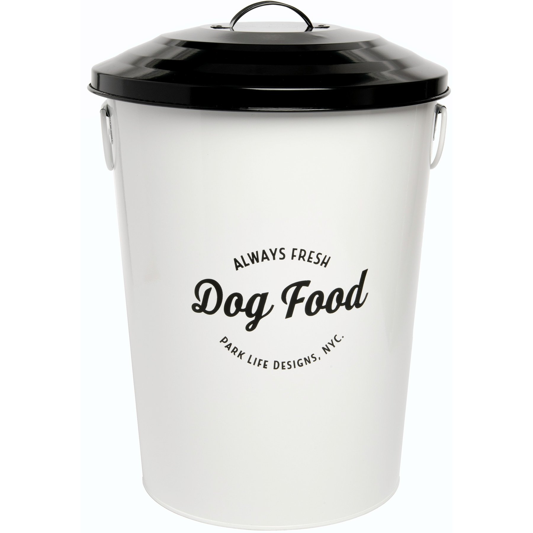 Park Life Designs Andreas Dog Food Storage Container, White, 20-lb