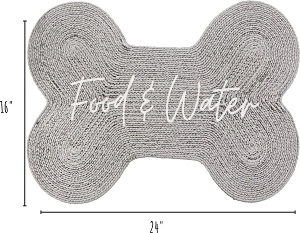 Park Life Designs Benedict Food & Water Print Cotton Dog Placemat