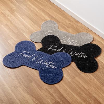 Show full view: Park Life Designs Benedict Food & Water Print Cotton Dog Placemat, Navy slide 5 of 6