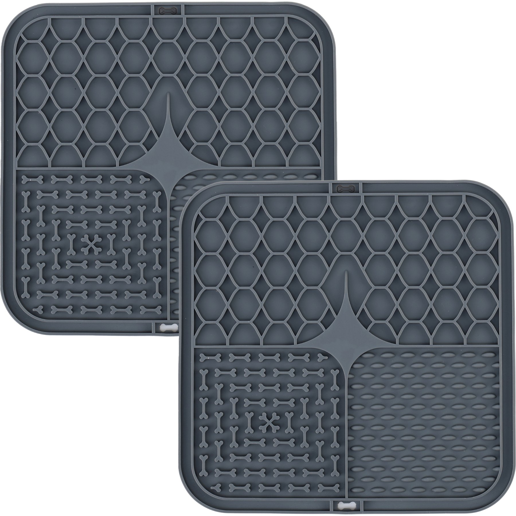 Park Life Designs Calming Silicone Dog Lick Mat, 2 count, Dark Gray