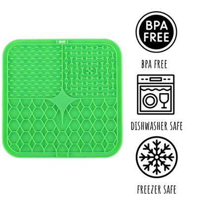 Show full view: Park Life Designs Calming Silicone Dog Lick Mat, 2 count, Green slide 5 of 7