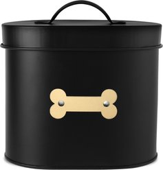 Park Life Designs Cheshire Coated Steel Treat Jar, 49-oz, Black