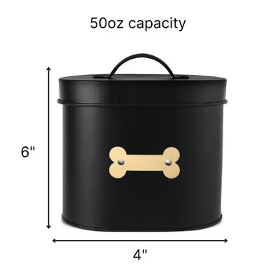 Show full view: Park Life Designs Cheshire Coated Steel Treat Jar, 49-oz, Black slide 4 of 6