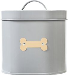 Park Life Designs Cheshire Coated Steel Treat Jar, 49-oz, Grey