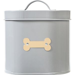 Park Life Designs Cheshire Coated Steel Treat Jar, 49-oz, Grey