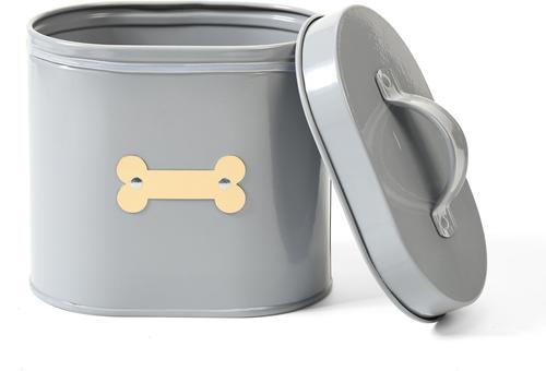 Show full view: Park Life Designs Cheshire Coated Steel Treat Jar, 49-oz, Grey slide 2 of 6