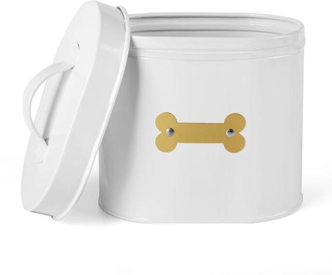 Show full view: Park Life Designs Cheshire Coated Steel Treat Jar, 49-oz, White slide 2 of 6