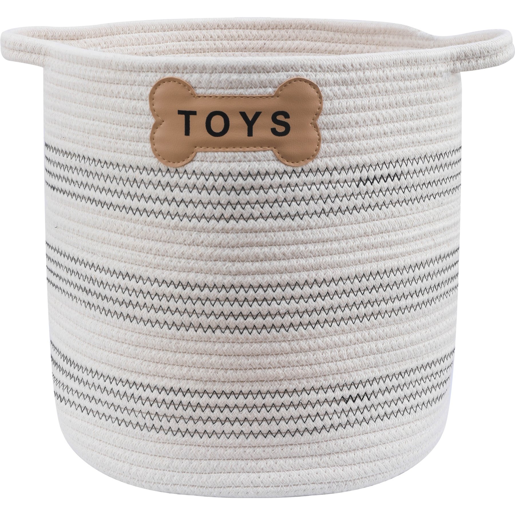 Park Life Designs Florence Cotton Dog Toy Storage Basket, 12 x 12-in