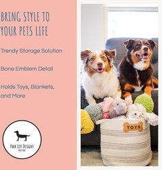 Park Life Designs Florence Cotton Dog Toy Storage Basket, 12 x 12-in slide 2 of 6