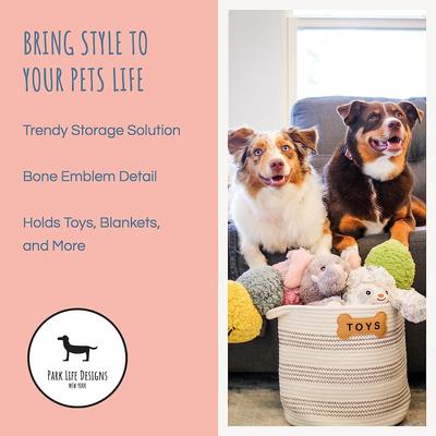 Show full view: Park Life Designs Florence Cotton Dog Toy Storage Basket, 12 x 12-in slide 6 of 6