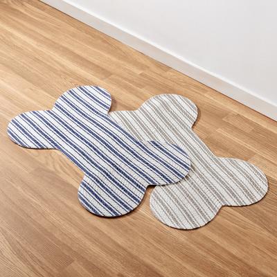 Show full view: Park Life Designs Hampton Striped Design Cotton Dog Placemat, Gray slide 5 of 5