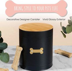 Park Life Designs Hector Coated Steel Treat Jar, 72-oz, Black slide 2 of 7