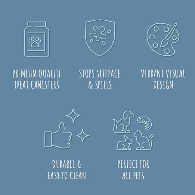 Show full view: Park Life Designs Hector Coated Steel Treat Jar, 72-oz, Black slide 4 of 7