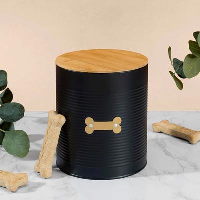 Show full view: Park Life Designs Hector Coated Steel Treat Jar, 72-oz, Black slide 2 of 7