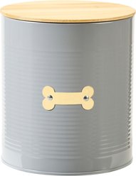 Park Life Designs Hector Coated Steel Treat Jar, 72-oz, Grey