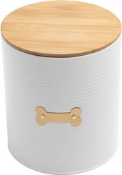Park Life Designs Hector Coated Steel Treat Jar, 72-oz, White