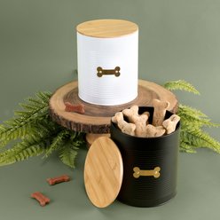 Park Life Designs Hector Coated Steel Treat Jar, 72-oz, White slide 2 of 5