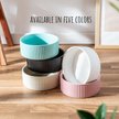 Show in main carousel: Park Life Designs Jardin Ceramic Ribbed Effect Dog Bowls, 2 count, Black, 2-cup slide 4 of 7