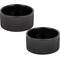 Show in main carousel: Park Life Designs Jardin Ceramic Ribbed Effect Dog Bowls, 2 count, Black, 4-cup slide 1 of 7