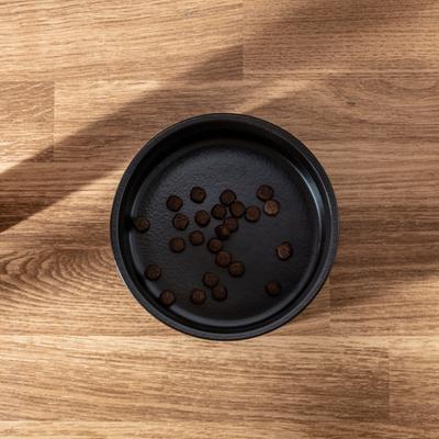 Show full view: Park Life Designs Jardin Ceramic Ribbed Effect Dog Bowls, 2 count, Black, 4-cup slide 3 of 7