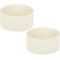 Show in main carousel: Park Life Designs Jardin Ceramic Ribbed Effect Dog Bowls, 2 count, Cream, 2-cup slide 1 of 6