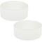 Show in main carousel: Park Life Designs Jardin Ceramic Ribbed Effect Dog Bowls, 2 count, White, 2-cup slide 1 of 8