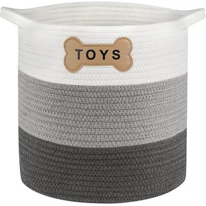 Park Life Designs Livra Cotton Rope Dog & Cat Toy Storage Basket
