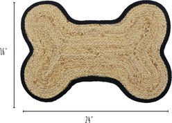 Park Life Designs Loxely Jute Dog Food Mat, Black slide 2 of 4