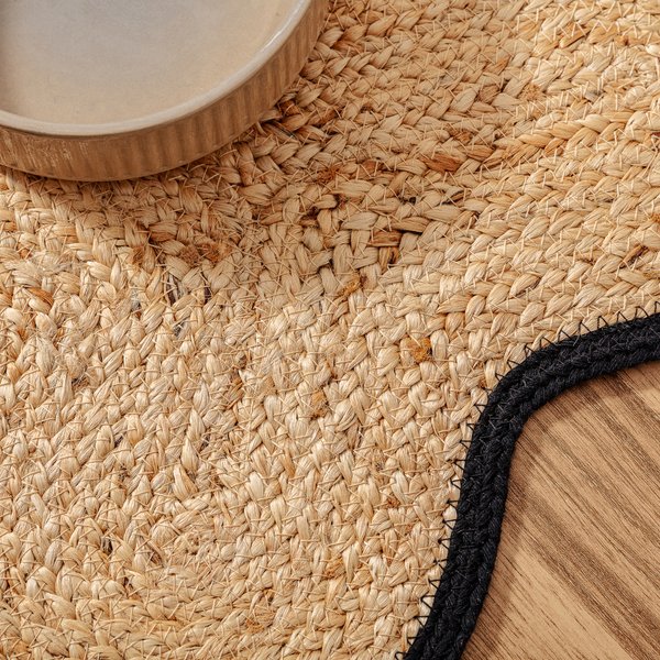 Show full view: Park Life Designs Loxely Jute Dog Food Mat, Black slide 4 of 4