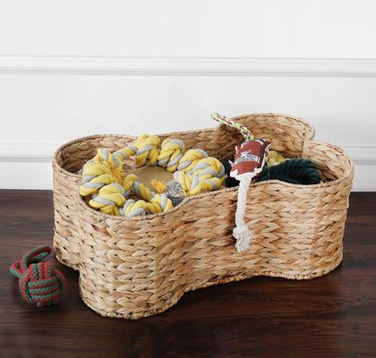 Show full view: Park Life Designs Loxley Dog Toy Storage Basket, Tan, Large: 24 x 15 x 9-in slide 2 of 5