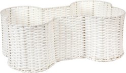 Park Life Designs Loxley Dog Toy Storage Basket, White, Medium: 21 x 13 x 8-in
